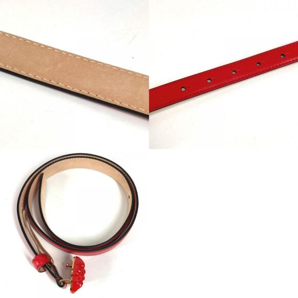 Versace Belt Medusa Logo Leather Red main image 8